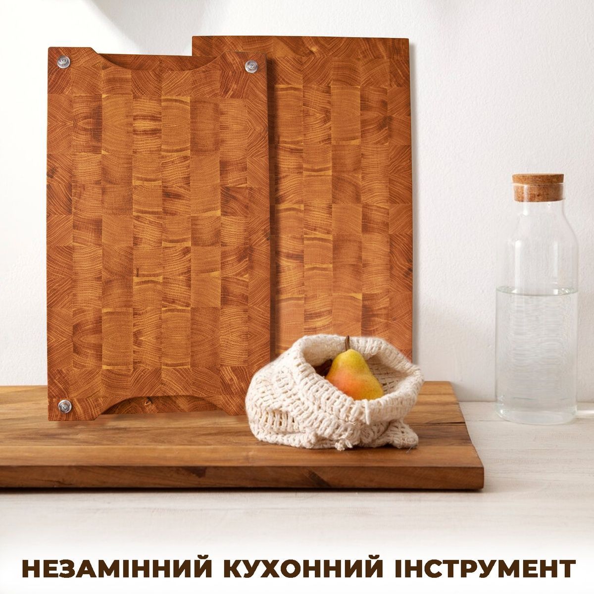 Торцевая разделочная кухонная деревянная доска с дуба 60*40*4.5 см CB-071 фото