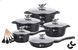 Набор посуды Higher Kitchen HK-305 17 предм. с крышками алюминий с гранитным покрытием кастрюли ковш сковорода AKU-004 фото 6